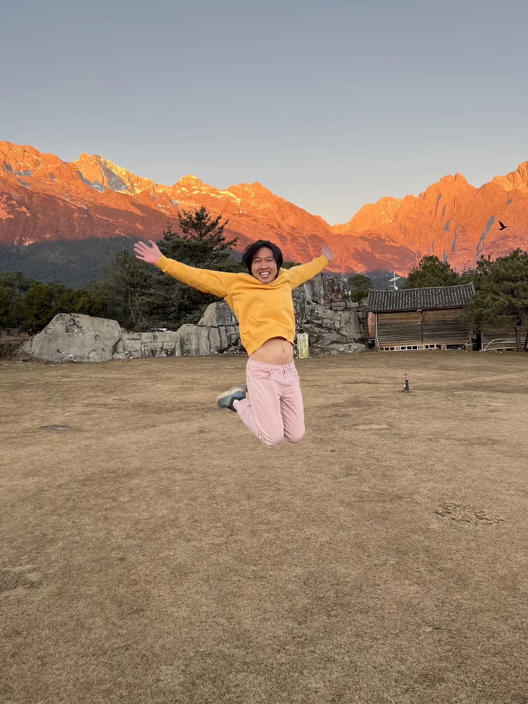Jade Dragon Snow Mountain alpenglow at sunset, Lijiang, Yunnan, China