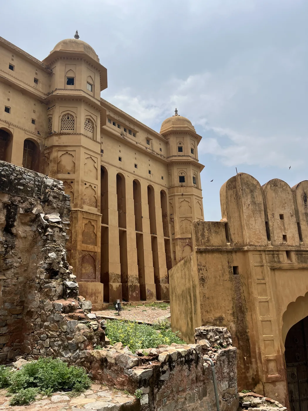 Amber Fort massive stone walls and towers, Jaipur