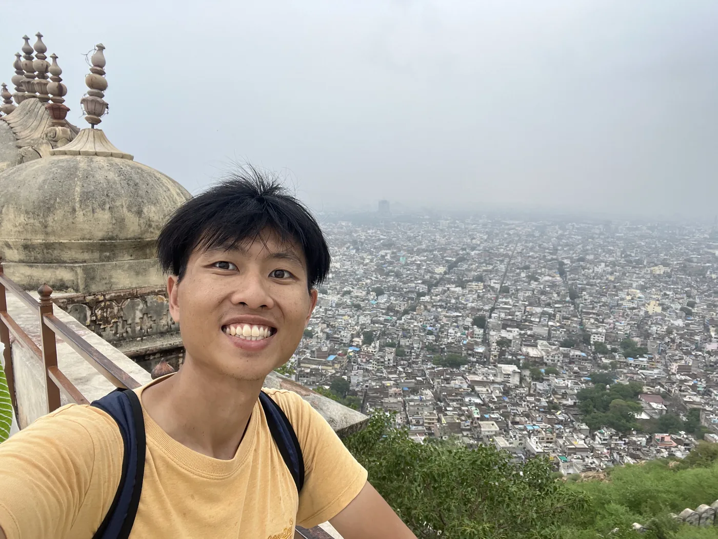 Panoramic view of Jaipur city from hilltop, Rajasthan
