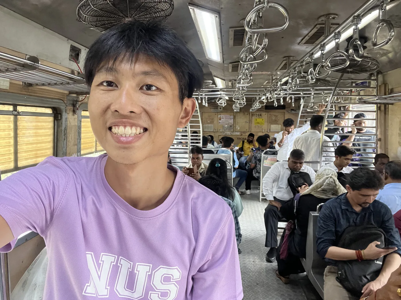Selfie on the Mumbai local train