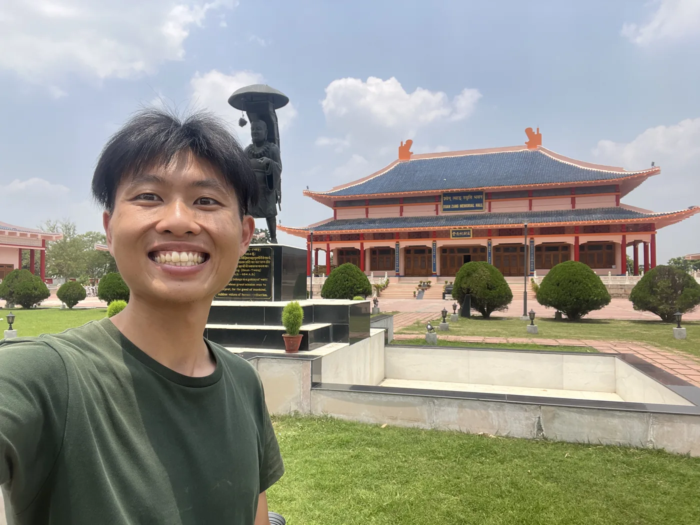 Selfie at Xuanzang Memorial Hall, Nalanda