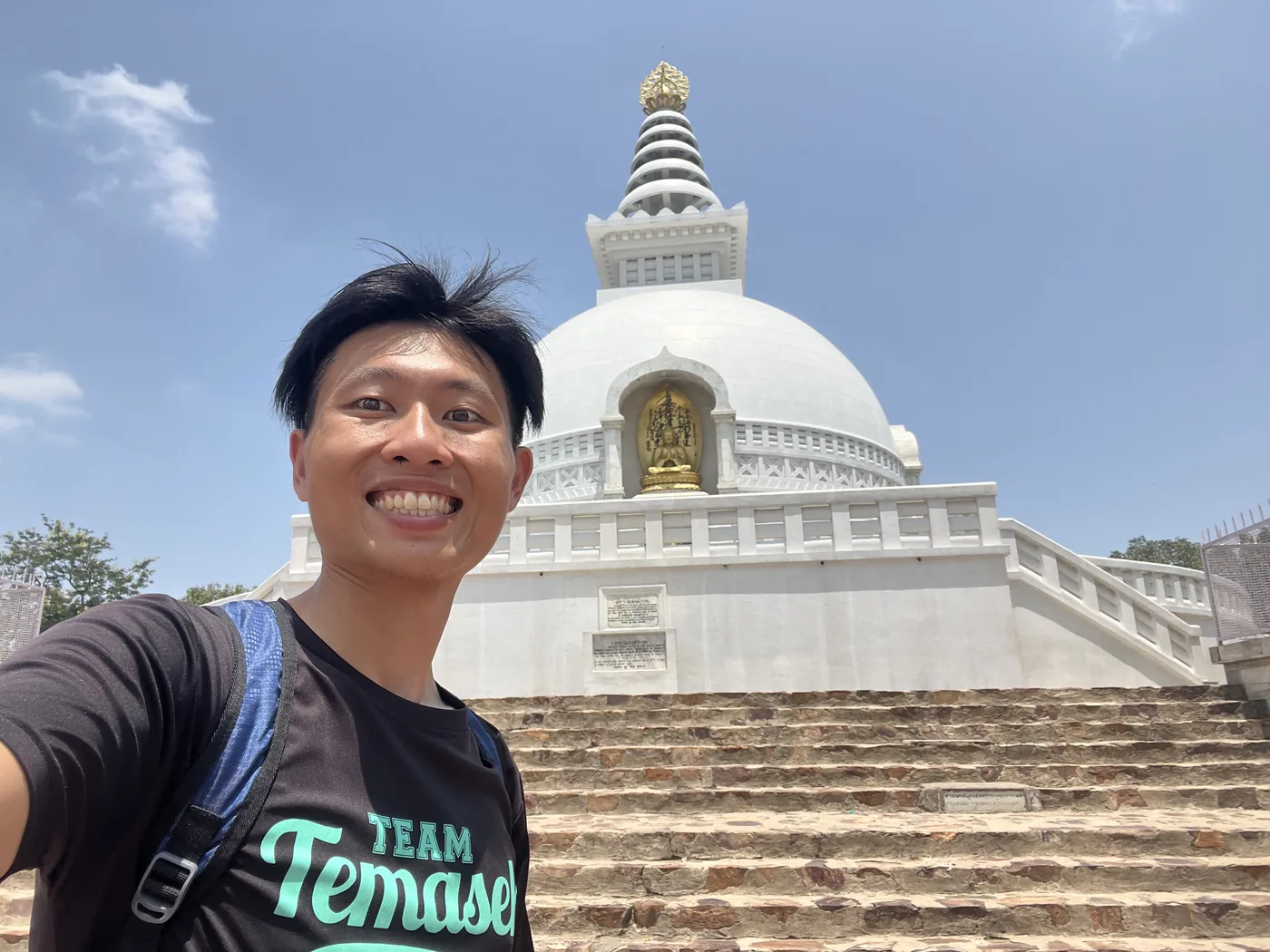 Selfie at Vishwa Shanti Stupa, Rajgir
