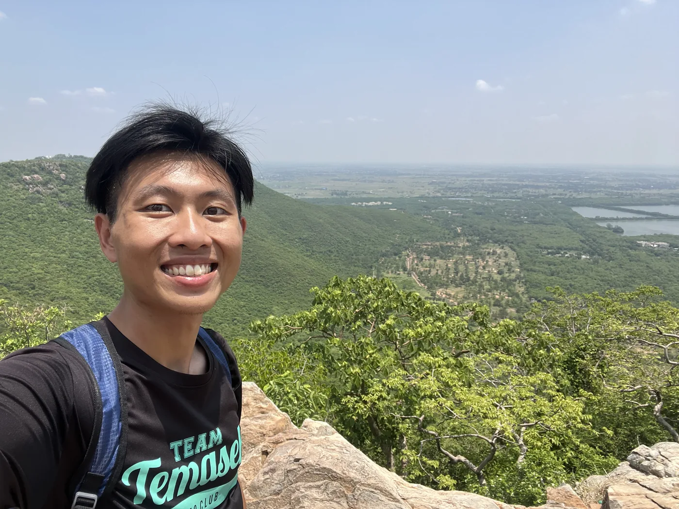 Panoramic view from Rajgir hilltop, India
