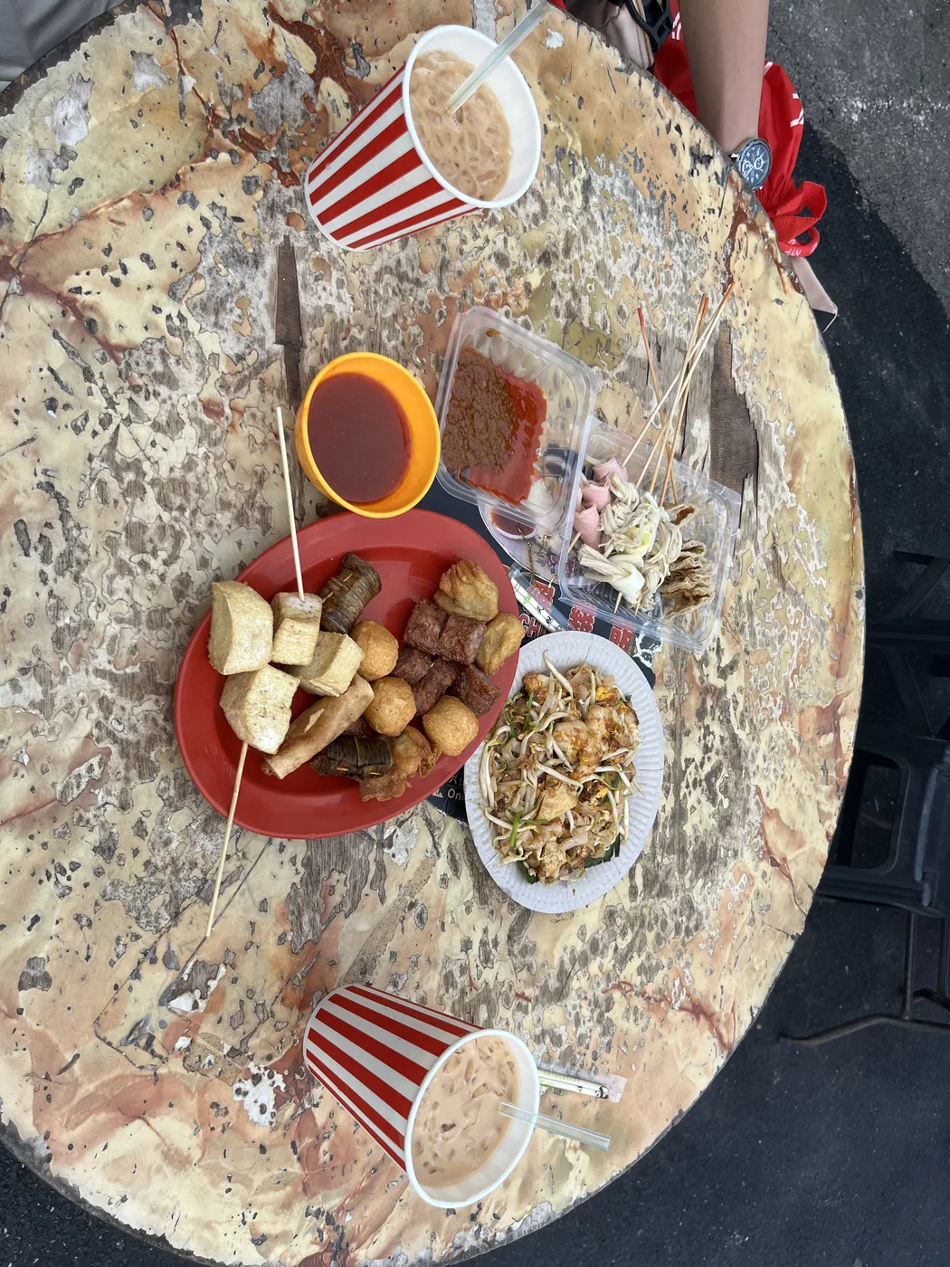 Penang hawker food spread