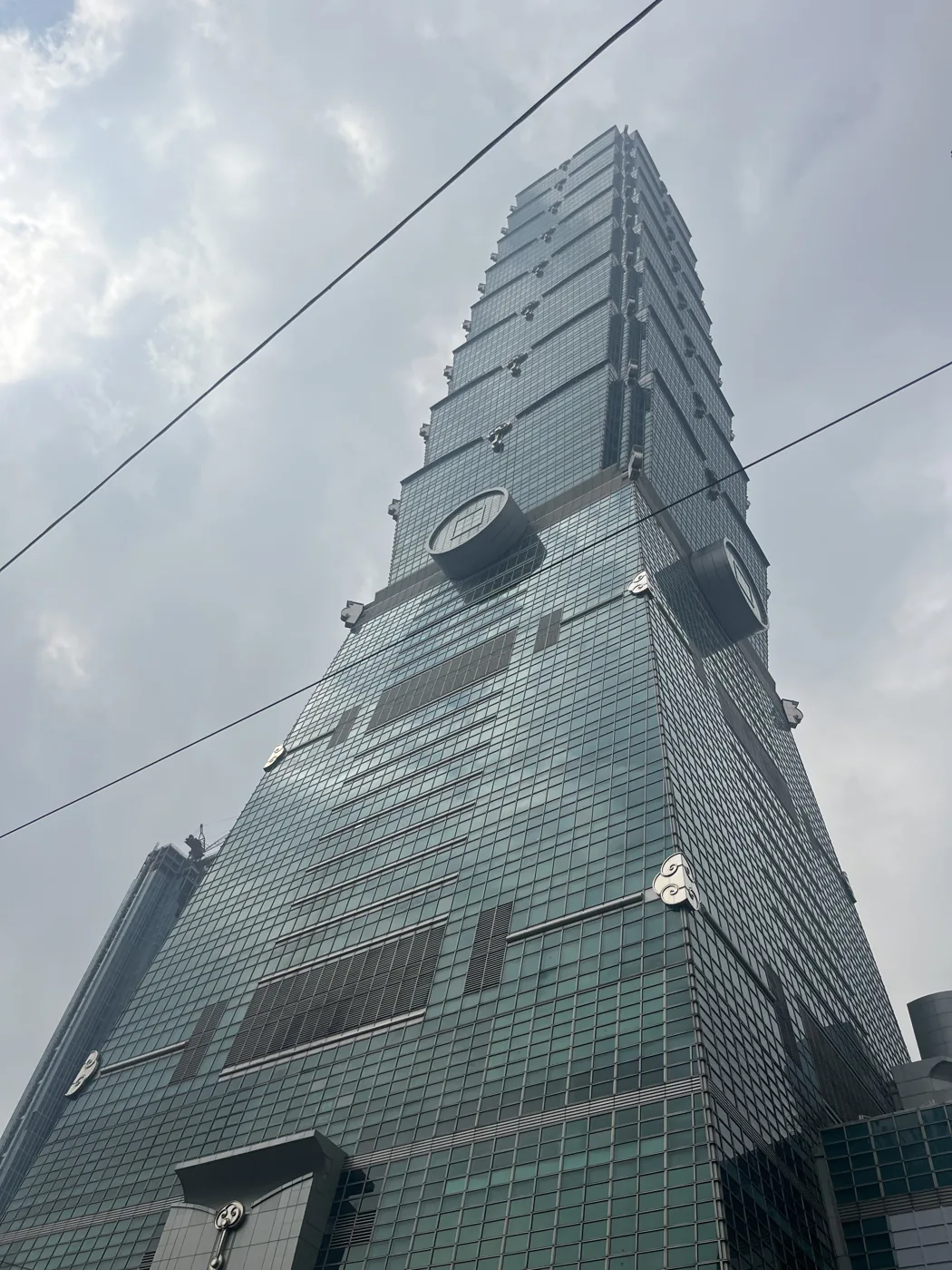 Taipei 101 tower looking straight up, Taipei, Taiwan