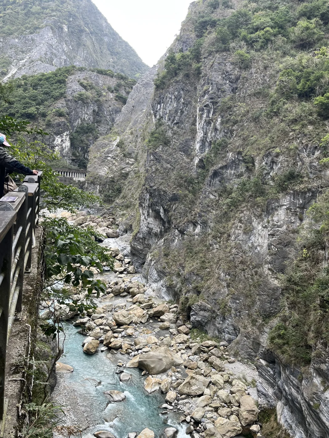 Taroko Gorge marble canyon with turquoise river, Hualien, Taiwan