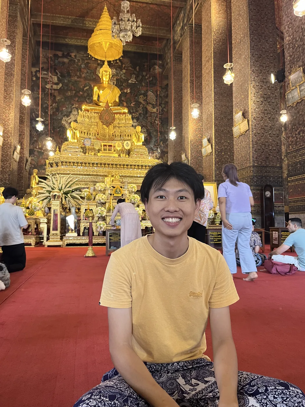 Golden Buddha inside Bangkok temple