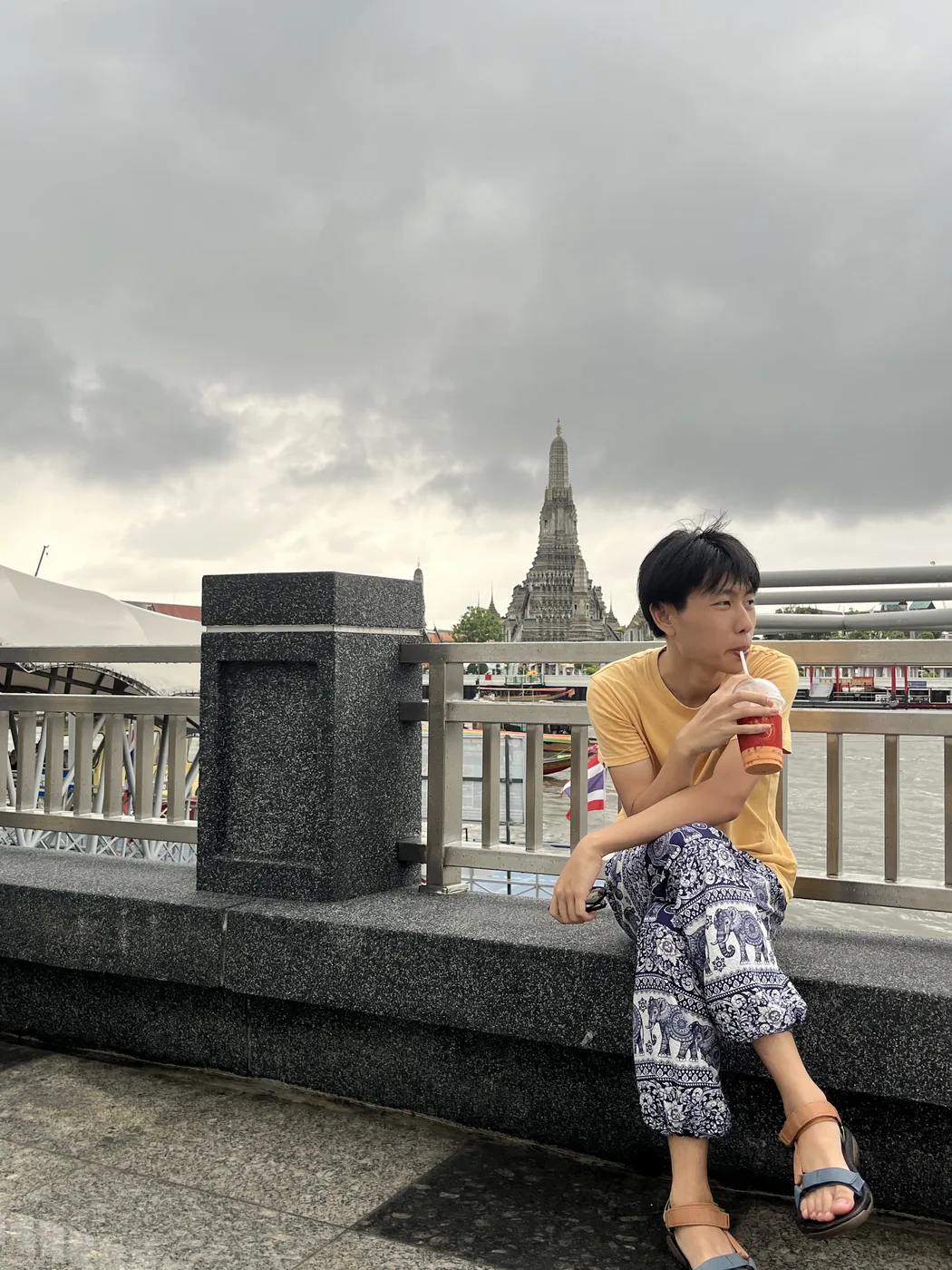 Chao Phraya River with Wat Arun, Bangkok