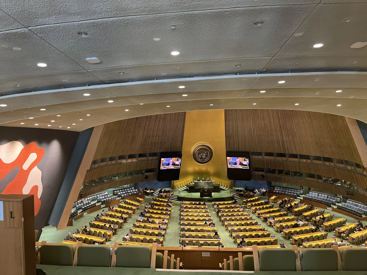 UN General Assembly Hall interior, New York