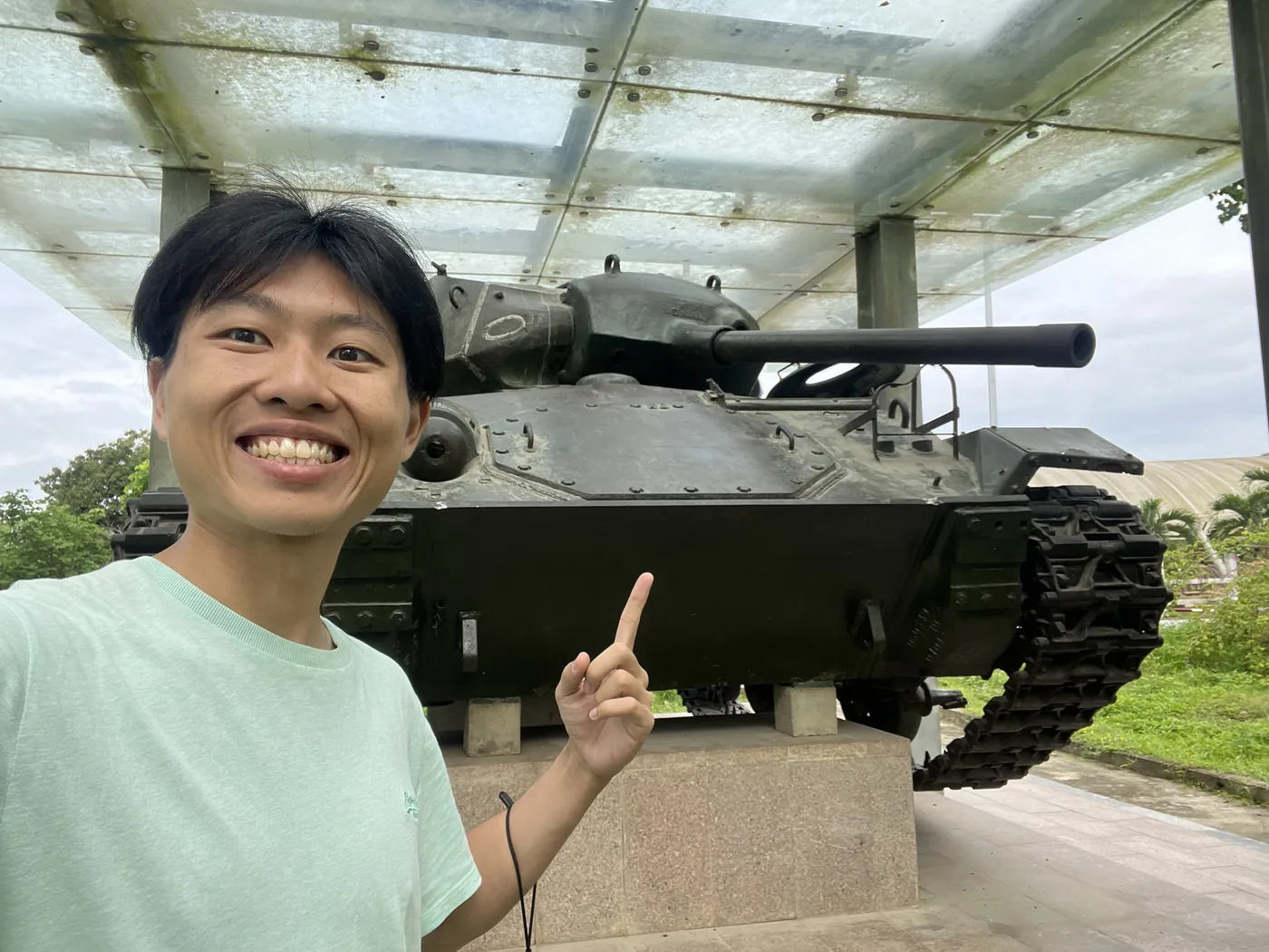 Captured M41 tank at Dien Bien Phu battlefield museum